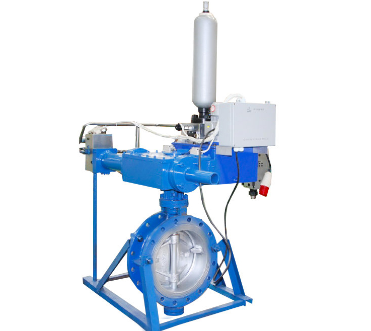 Intelligent integrated electro-hydraulic quick closing/regulating butterfly valve