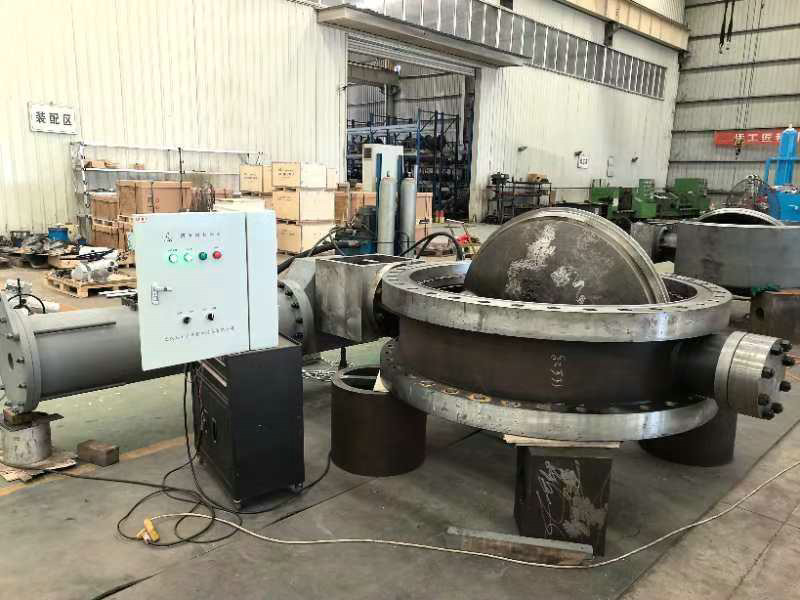 Valve operation experiment in progress