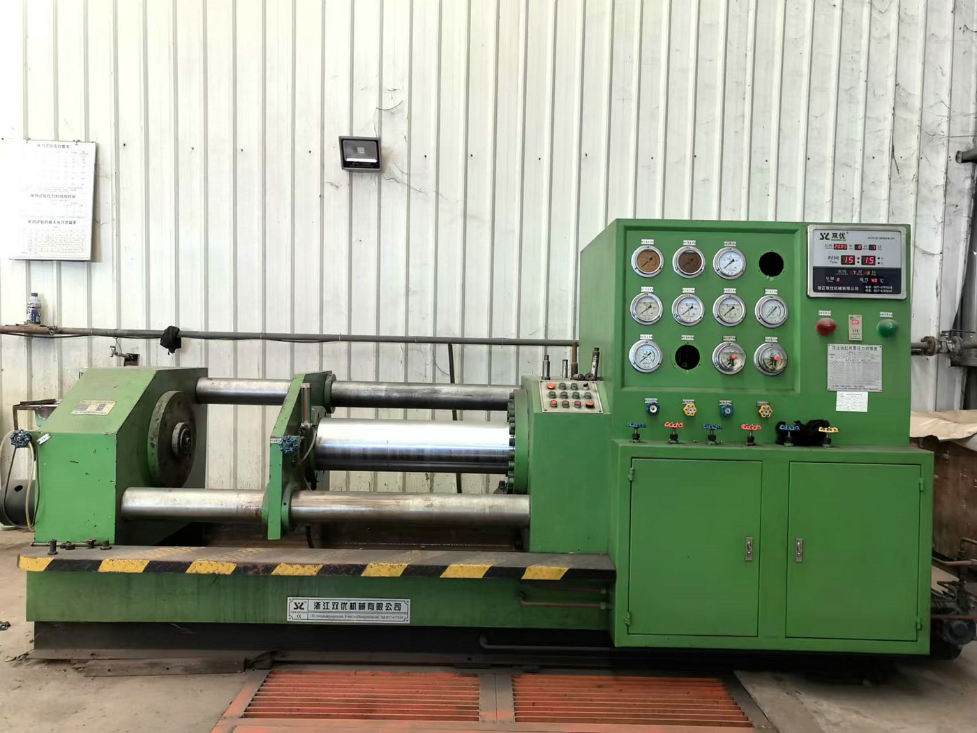 Pressure testing area